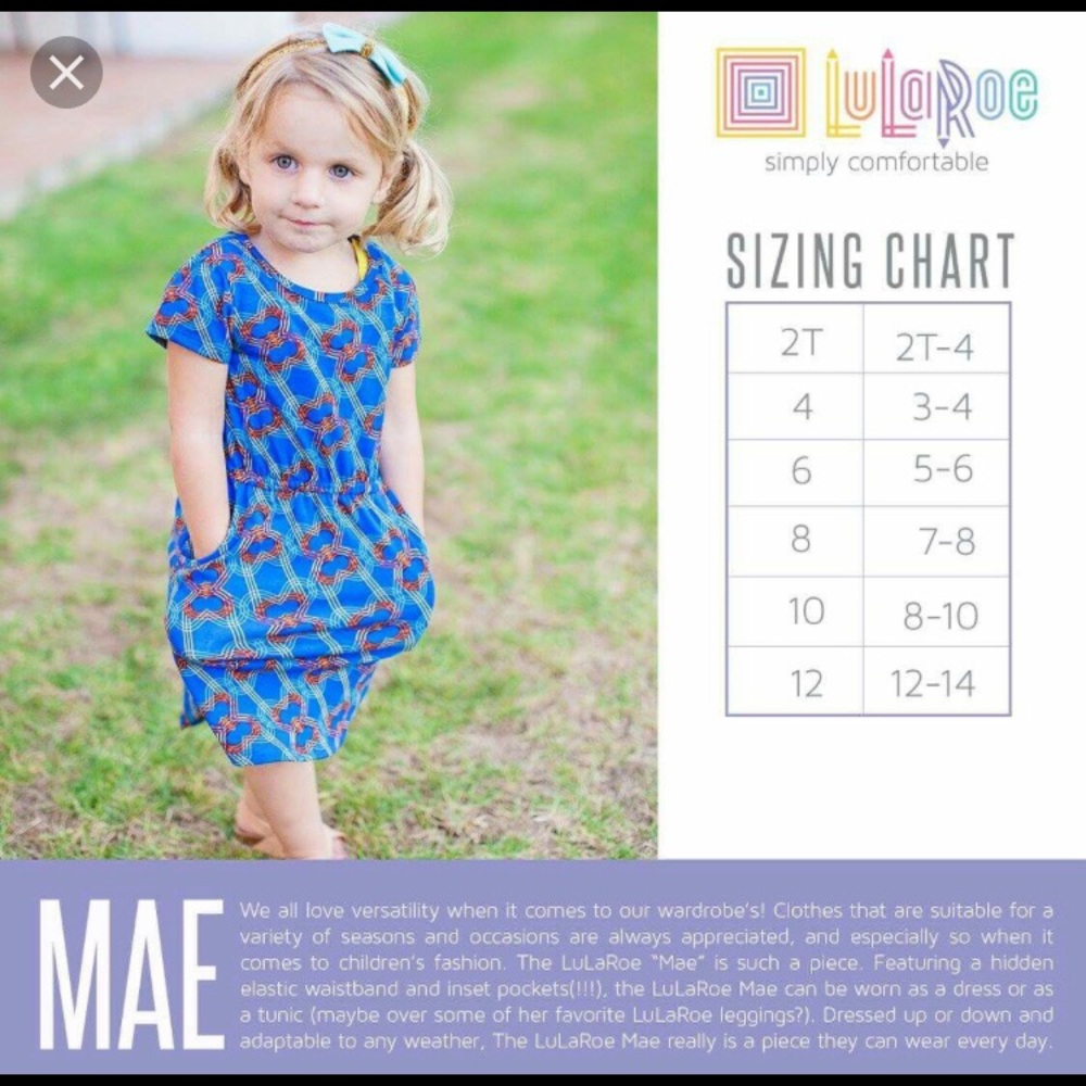 SOFT Girl’s Mae dress with pockets, 2 toned print - Picture 7 of 8